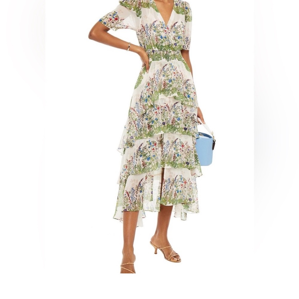 Maje Floral V-Neck maxi dress size 40